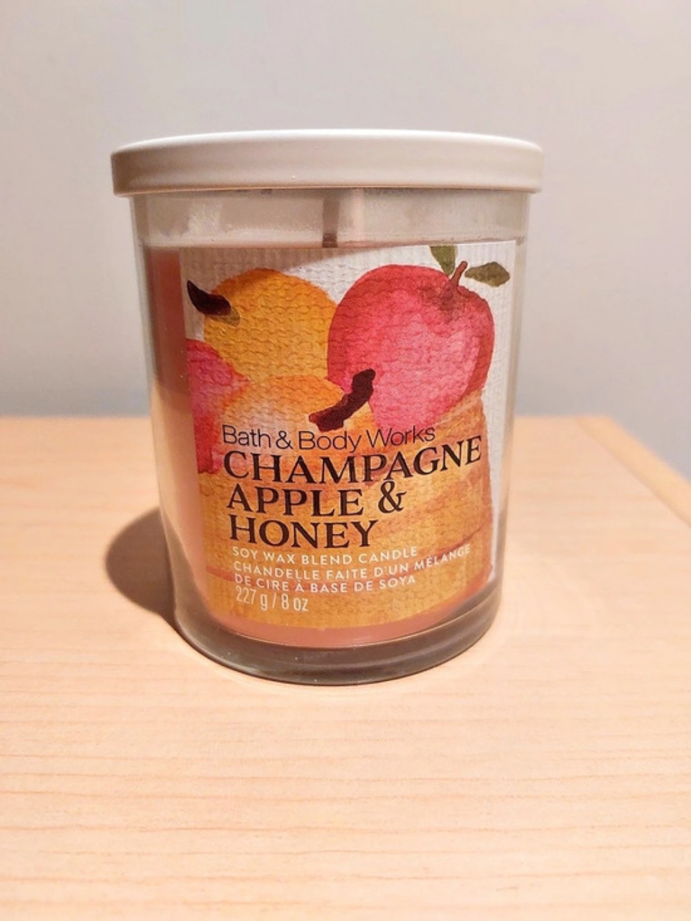 Bath & Body Works Champagne Apple & Honey 1-Wick Soy Candle